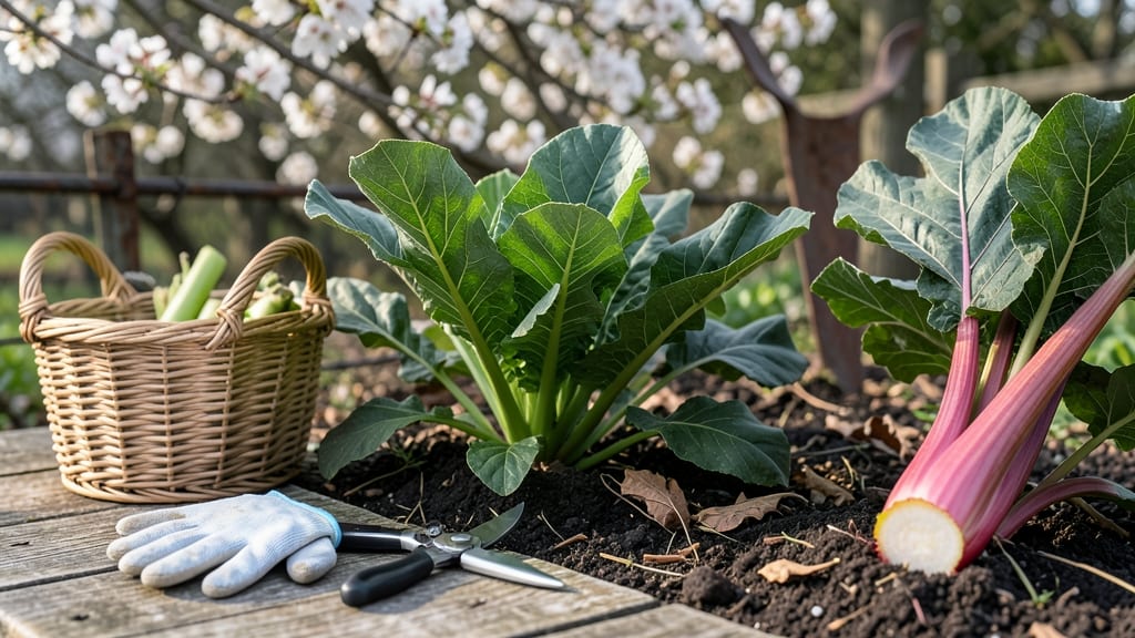 How to Harvest Rhubarb Stalks: When Stalks Reach 10 Inches—Best Time & Technique
