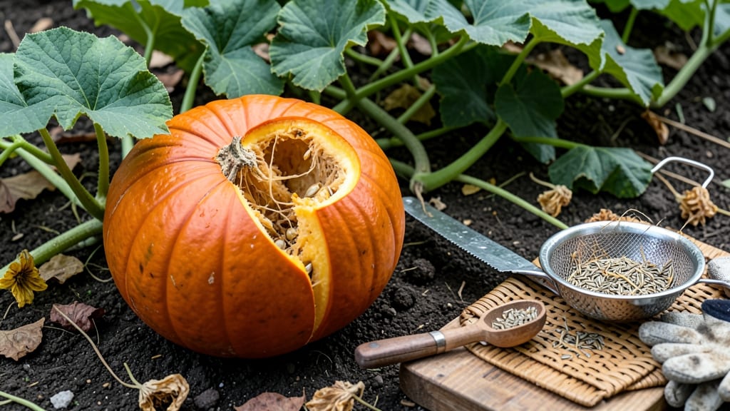 How to Harvest Pumpkin Seeds: When Pods Crack Open and Kernel Color Darkens