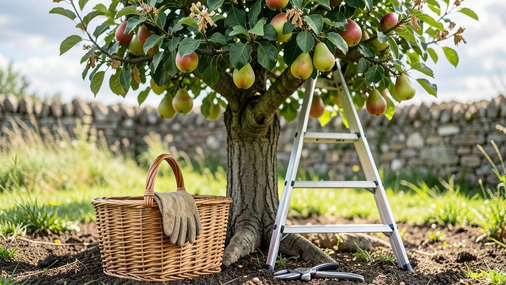 Harvest Time for Pears: Color-Stem Test for Peak Ripeness