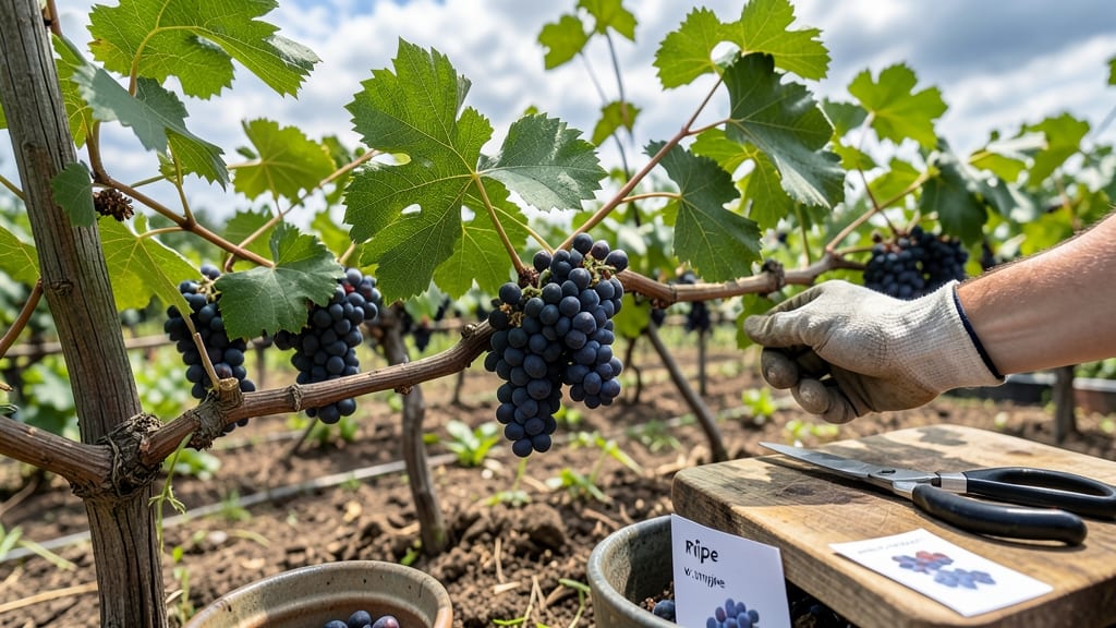 When to Harvest Muscadine Grapes: Stem Twist Test for Optimal Sugar Levels