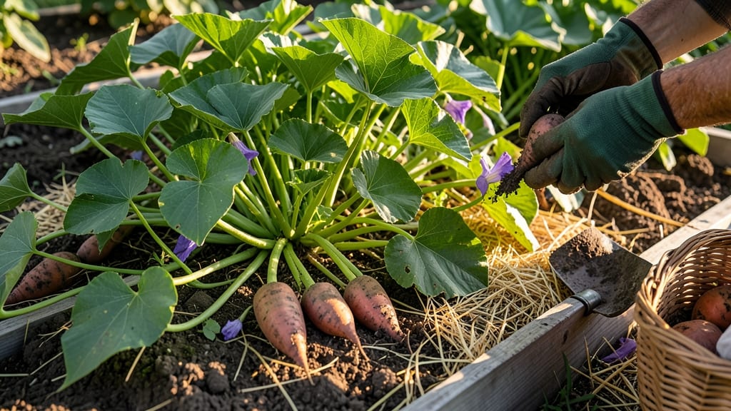 Sweet Potato Harvest Time: Firmness and Leaf Tests for Peak Flavor