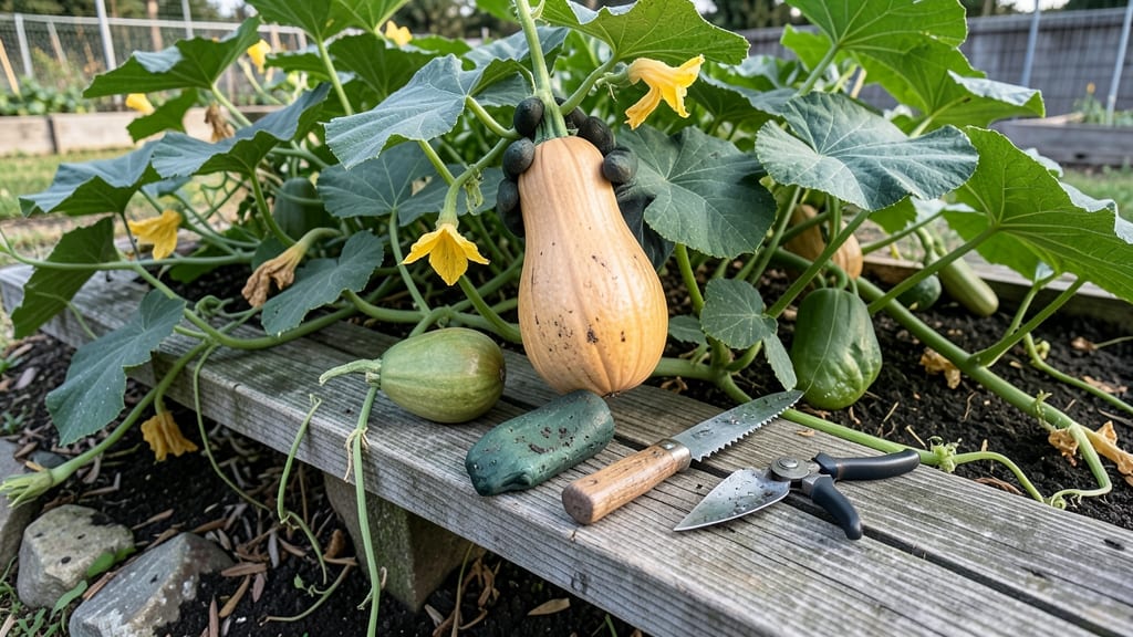 When to Harvest Butternut Squash From Garden: Rind Hardens While Seeds Turn Pale Cream