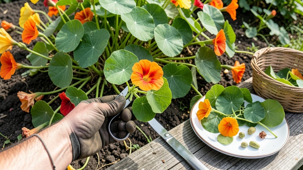How to Harvest Nasturtium: Pinch Flowers Before They Open for Prolonged Blooms