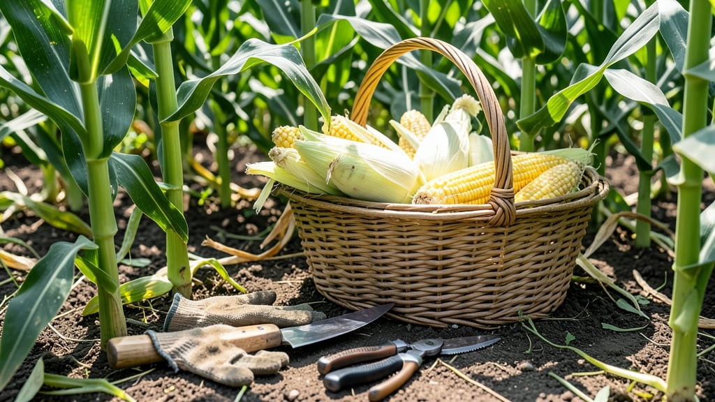 Sweet Corn Harvest Time: Silk-Dried Test & Ear-Tug Tricks for Peak Sweetness