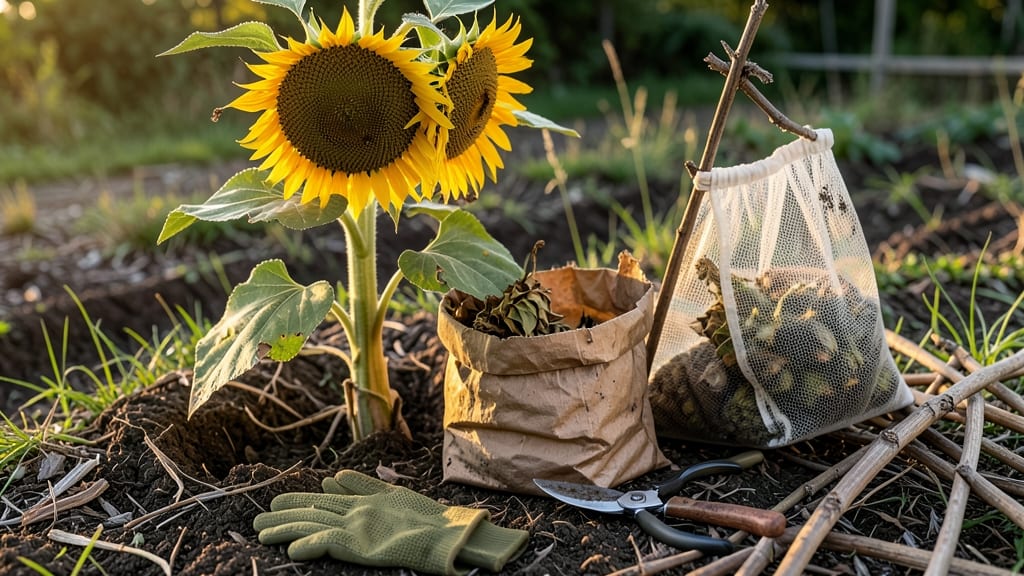 When to Harvest Sunflower Seeds: Stem Twists and Backs of Heads Test