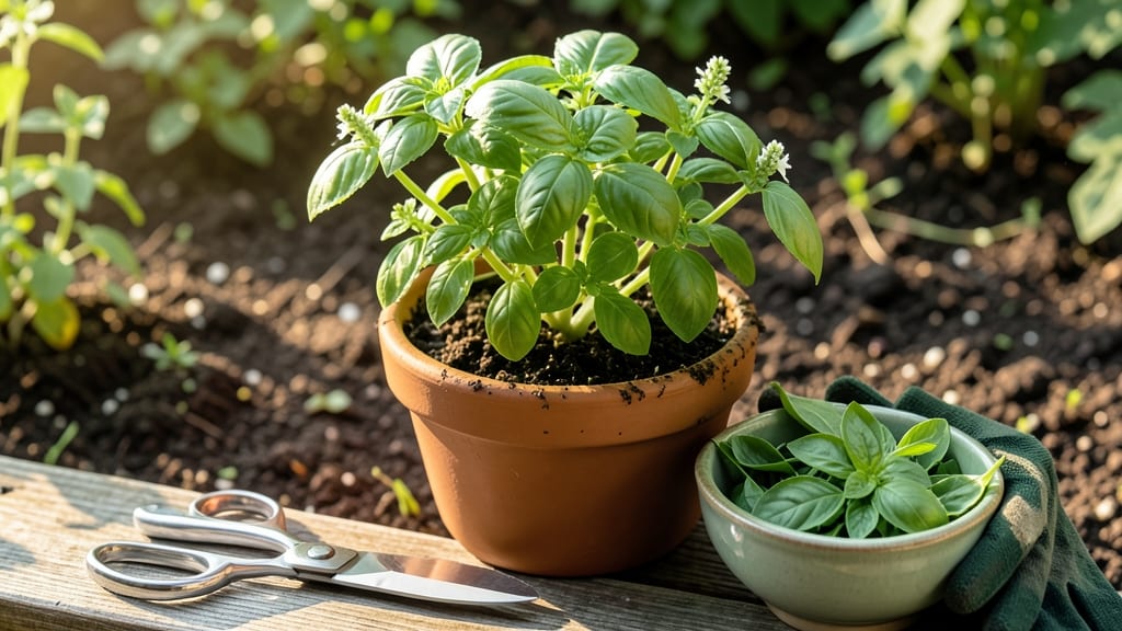 How to Harvest Basil So It Keeps Growing: Pinch-and-Prune Schedule for Nonstop Regrowth