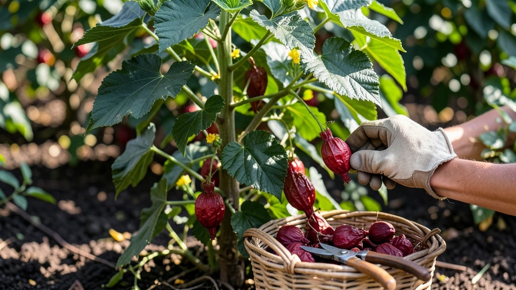 When to Harvest Roselle Calyx: 3 Visual Cues for Peak Tartness