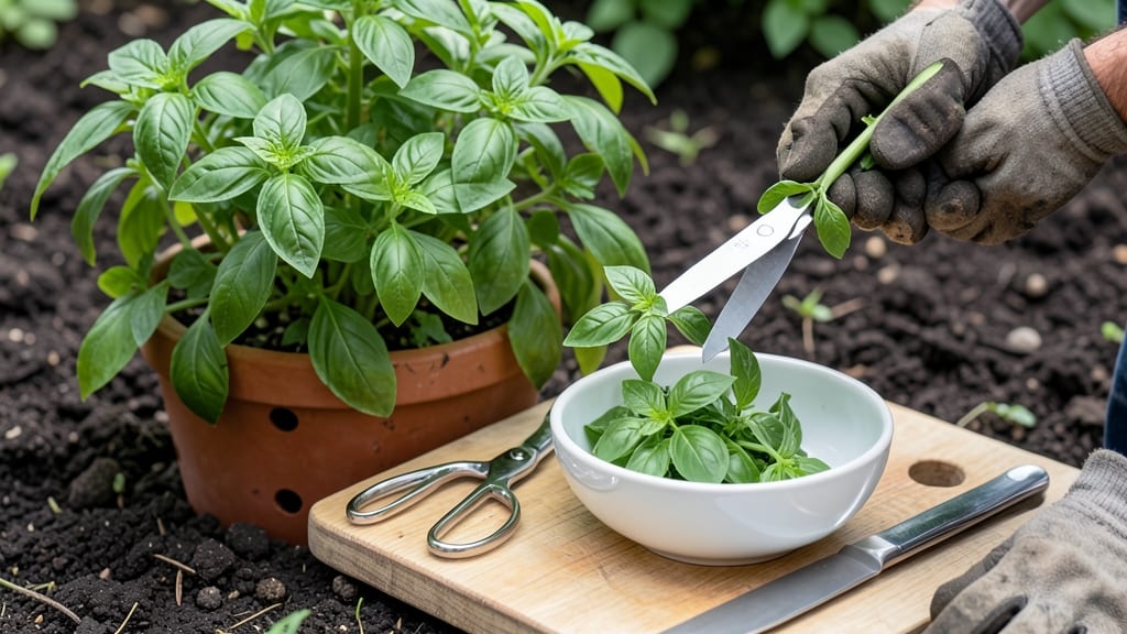 How to Harvest Fresh Basil: Pinch Leaves Right Before Sunrise for Maximum Flavor