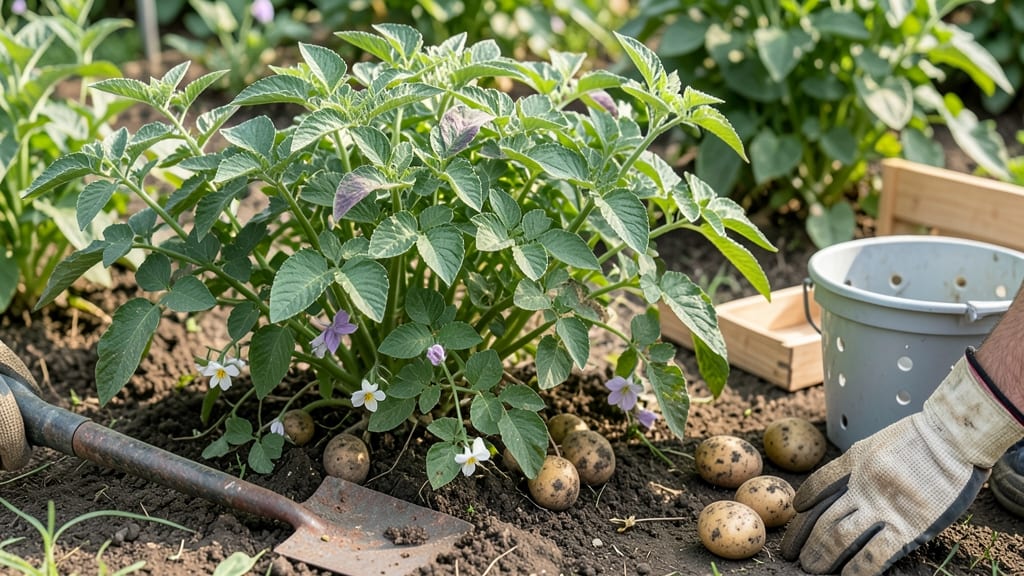 When to Harvest Potatoes in a Bucket: Foliage Test & Size Guide for Perfect Digging Time