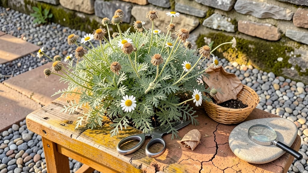 How to Harvest Chamomile Seeds: Identify Dry Seed Heads and Collect Before They Scatter