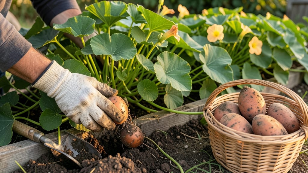 When to Harvest Sweet Potatoes: Skin Slips Easily & Soil Finds Loose Tubers